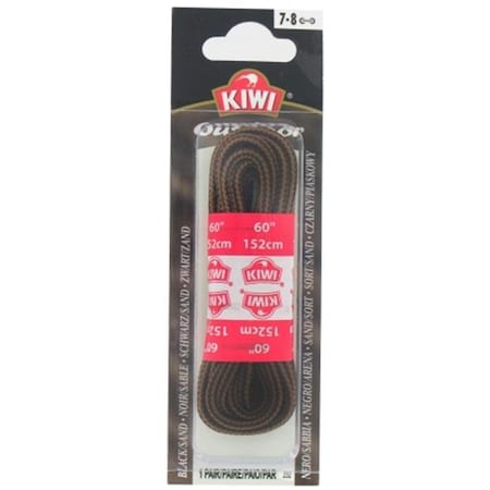 Kiwi Kiwi 60in. Black &amp;amp; Sand Outdoor Shoe Laces  662-032 - Pack of 6 662-032